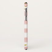 Weiße Streifen, goldene Konfetti-Zellkiste Case-Mate iPhone Hülle (Hinten/Links)