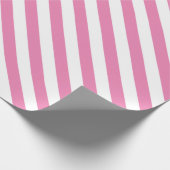 Weiße Streifen mit rosa Farbe des Hintergrund-| Geschenkpapier (Ecke)