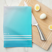 Weiße Streifen mit weichem Verlauf Geschirrtuch (Viertel Falte)