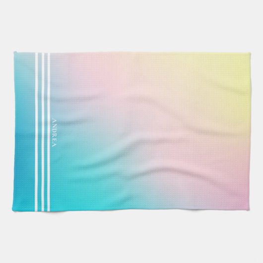 Weiße Streifen mit weichem Verlauf Geschirrtuch (Horizontal)