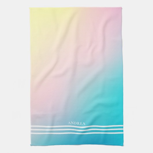 Weiße Streifen mit weichem Verlauf Geschirrtuch (Vertikal)