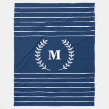 Weiße Streifen Moderne Minimalistische Navy Blue M