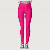 Weiße Streifen Pink-Leggings oder Farbauswahl Leggings (Vorderseite)