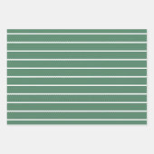 Weiße Streifen schnörkellose Linien Weihnachten Geschenkpapier Set (Vorderseite 3)