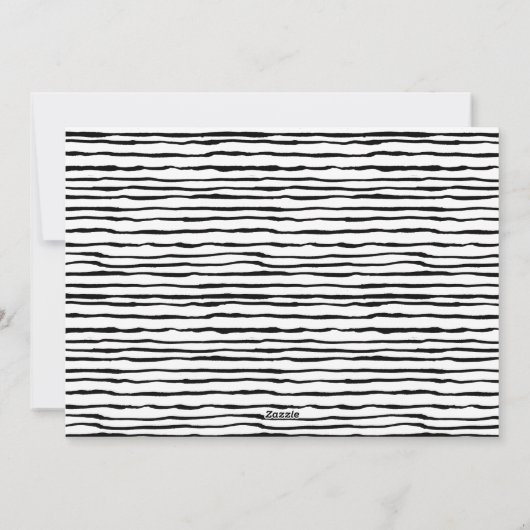 Weiße Streifen Schwarz-weißes Foto Weihnachten (Rückseite)