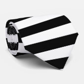 Weiße Streifen über schwarz veränderbarem Hintergr Krawatte (Gerollt)