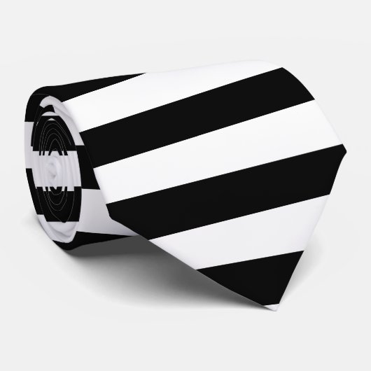 Weiße Streifen über schwarz veränderbarem Hintergr Krawatte (Gerollt)