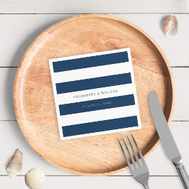 Weiße Streifen und bearbeitbare farbenfrohe Hochze Serviette