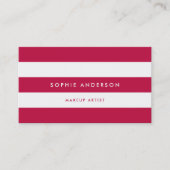 Weiße Streifen und benutzerdefinierte Farbe Modern Visitenkarte (Vorderseite)