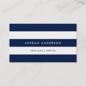 Weiße Streifen und benutzerdefinierte Farbe Modern Visitenkarte (Vorderseite)