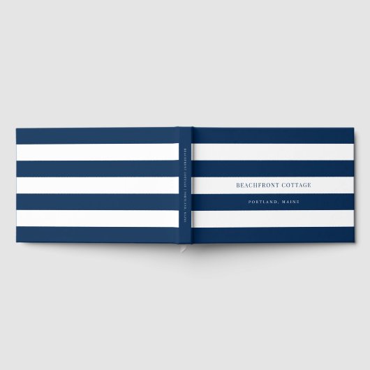 Weiße Streifen und benutzerdefinierte Zuhause oder Gästebuch (Voll)