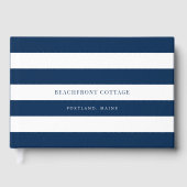 Weiße Streifen und benutzerdefinierte Zuhause oder Gästebuch (Vorderseite)