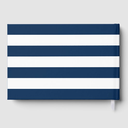 Weiße Streifen und benutzerdefinierte Zuhause oder Gästebuch (Rückseite)