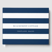 Weiße Streifen und benutzerdefinierte Zuhause oder Gästebuch (Vorderseite)