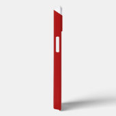 Weiße Streifen und Chevronen auf Rot mit Monogramm Case-Mate iPhone Hülle (Rückseite / Rechts)