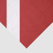 Weiße Streifen und Chevronen auf Rot mit Monogramm Seidenpapier (Detail)