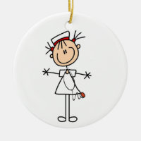 Weiße Strichmännchen Krankenschwester 2