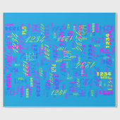 Weiße Strick-Schneeflocke auf Himmel-Blau Geschenkpapier (Flach)