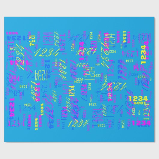 Weiße Strick-Schneeflocke auf Himmel-Blau Geschenkpapier (Flach)