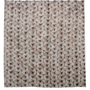 Weiße Strickwoll-Textur Hintergrund. Duschvorhang