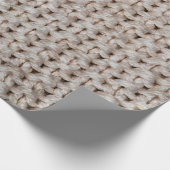 Weiße Strickwoll-Textur Hintergrund. Geschenkpapier (Ecke)