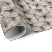 Weiße Strickwoll-Textur Hintergrund. Geschenkpapier (Rolleneckpunkt)