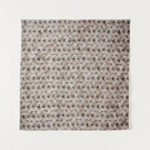 Weiße Strickwoll-Textur Hintergrund. Wandteppich (Vorderseite (Horizontal))
