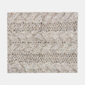 Weiße Strickwolle, texturierter Hintergrund Fleecedecke (Vorderseite (Horizontal))
