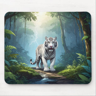 Weiße Sturmtiger – Dschungel-Blitz-Fantasie-Mauspa Mousepad