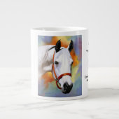 Weiße Stuten-GedenkTasse Jumbo-Tasse (Vorderseite)