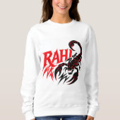 Weiße Sweatshirt mit aggressiver Skorpion (Vorderseite)