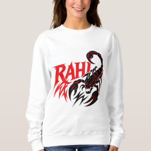 Weiße Sweatshirt mit aggressiver Skorpion