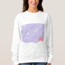Weiße Sweatshirt mit Mountain Sunset