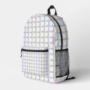 Weiße symmetrische Prüfmuster Bedruckter Rucksack