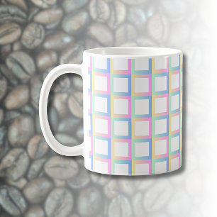 Weiße symmetrische Prüfmuster Kaffeetasse
