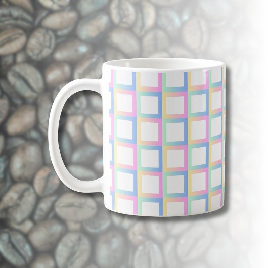 Weiße symmetrische Prüfmuster Kaffeetasse