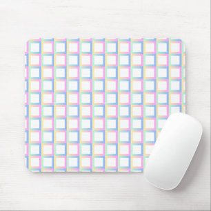 Weiße symmetrische Prüfmuster Mousepad