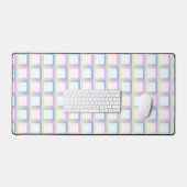 Weiße symmetrische Prüfmuster Schreibtischunterlage (Tastatur & Maus)