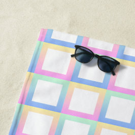 Weiße symmetrische Prüfmuster Strandtuch