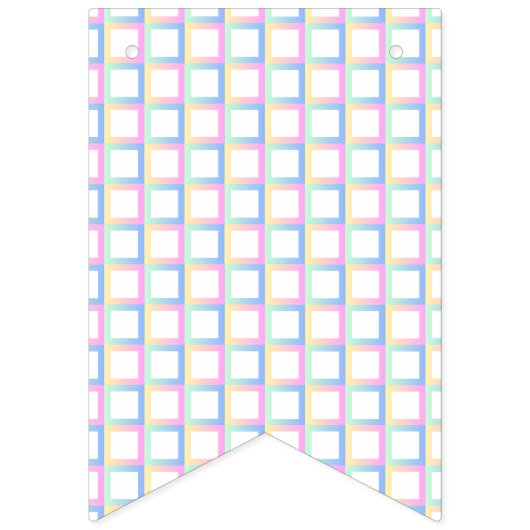 Weiße symmetrische Prüfmuster Wimpelkette (Zweite Fahne)