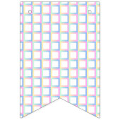 Weiße symmetrische Prüfmuster Wimpelkette (Erste Fahne)