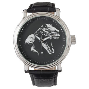 Weiße T Rex Armbanduhr