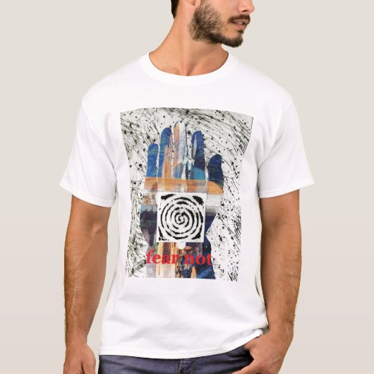 Weiße T-Shirt-Buddha-Hand T-Shirt (Vorderseite)