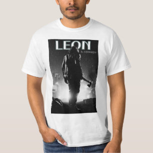 Weiße T-Shirt mit halben Ärmeln Leons' Kennedy Des