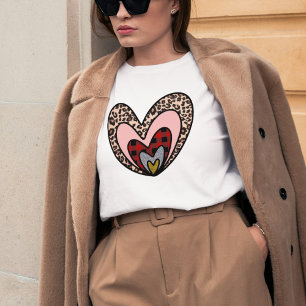 Weiße T-Shirt mit verschachtelten Herzen – Valenti Tri-Blend Shirt