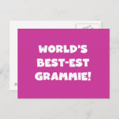 Weiße T - Shirts und Geschenke des Gut-est Grammie Postkarte (Vorne/Hinten)