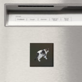 Weiße Tablette mit dunklen Pflastern Magnet (In Situ (Geschirrspüler))
