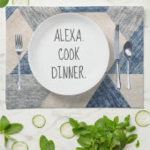 Weiße Tafel mit Befehl Geschirrtuch (Gefaltet)