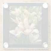 Weiße Taglilien Glasuntersetzer (Rückseite)