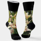 Weiße Taglilien Socken (Gewinkelt)